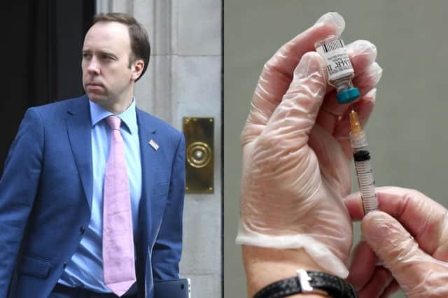 Matt Hancock urged those eligible for the vaccine to "come forward and get vaccinated"