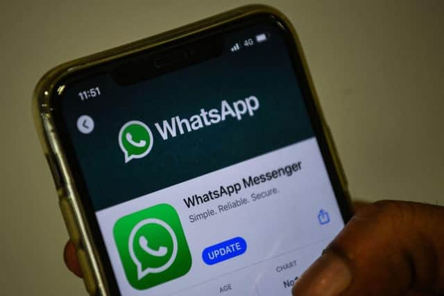 The platform has reiterated that the update will not allow WhatsApp or Facebook to read or listen to messages sent by users (PhotoL INDRANIL MUKHERJEE/AFP via Getty Images)