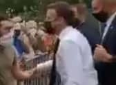 Emmanuel Macron was slapped by a bystander on Tuesday