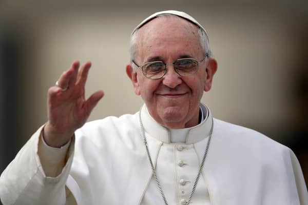 Pope Francis has been admitted to hospital with a pulmonary infection after reporting difficulty breathing (Picture: Christopher Furlong/Getty Images)