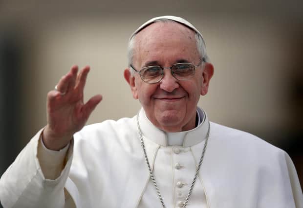 Pope Francis has been admitted to hospital with a pulmonary infection after reporting difficulty breathing (Picture: Christopher Furlong/Getty Images)
