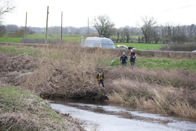 Scenes as a body is found during a police search