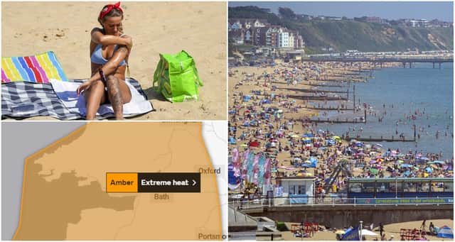 People enjoy the weather on Bournemouth beach in Dorset (Photos: Met Office / PA)