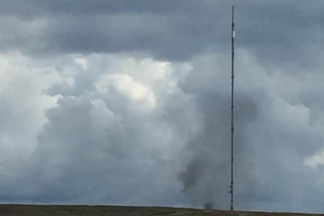 Smoke billowing from a fire at the Bilsdale transmitting centre in North Yorkshire (Photo: PA Wire)