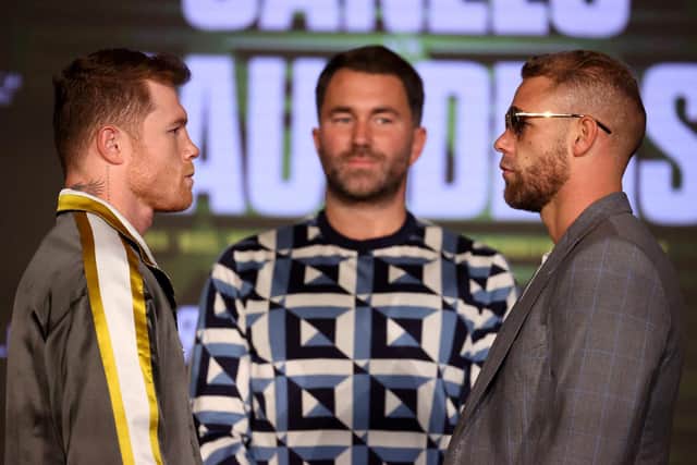 The eagerly-anticipated boxing bout between Saul Canelo Alvarez (L) and Billy Joe Saunders (R) is set to take place in front of a worldwide audience. (Pic: Getty)
