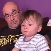 Little Bronson Battersby with his father, Kenneth, who died of a heart attack.