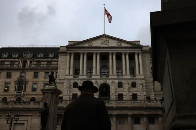 A general view of the Bank of England on the day the February Monetary Policy Report was released, on February 3, 2022 in London, England. Photo: Dan Kitwood/Getty Images.