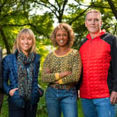 Chris Peckham and Michaela Strachan will be hosting from Wild Ken Hill, a rewilding agriculture project in West Norfolk (C) BBC - Photographer: Jo Charlesworth