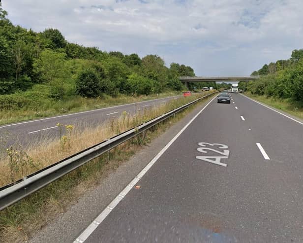 Police launch  investigation after serious collision on the A23 at Albourne in West Sussex, is it still shut? Photo: Google Street View