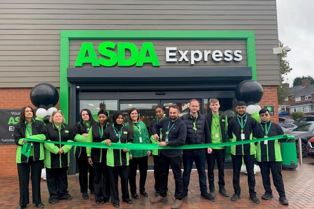 Asda Express staff outside the new store in Sutton Coldfield