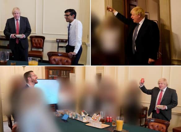 Nine photos were included in the Sue Gray report of Downing Street and Cabinet Office parties and events.
