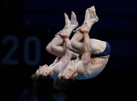 Tom Daley and Matty Lee of Team Great Britain held off the challenge of China to win gold in the Men's Synchronised 10m Platform Final.