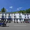 A familiar sight: Motorcyclists park their bikes on the road in Matlock Bath in the Peak District in northern England. (Photo by PAUL ELLIS/AFP via Getty Images)