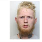 Sean Christopher Prosser, who has been jailed for three years and eight months after being caught by a police officer who borrowed a member of the public's bike to chase him in Northampton

