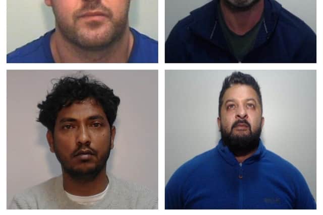The four men have been jailed for almost 40 years