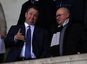 Mike Ashley, owner of Newcastle United, with managing director Lee Charnley.