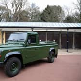 The Jaguar Land Rover that will be used to transport the coffin of Prince Philip, Duke of Edinburgh, at his funeral on Saturday (Getty Images)