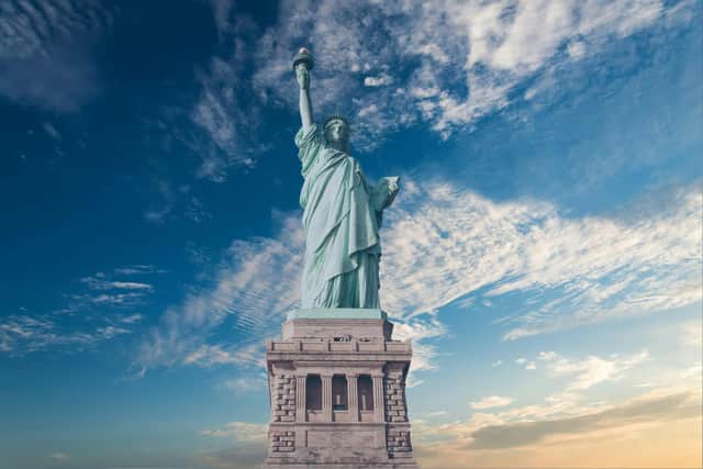 The Statue of Liberty is a popular landmark that young people want to visit.