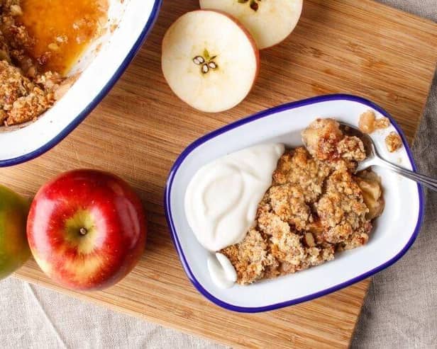 Miso Caramel Apple Crumble