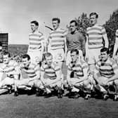 The Lisbon Lions. The Celtic team line up before their European Cup Final match against Inter Milan in Lisbon. They went on to win 2-1 to become the first British club to lift the trophy.