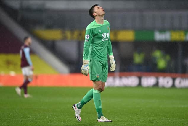 Nick Pope of Burnley.  (Photo by Gareth Copley/Getty Images)