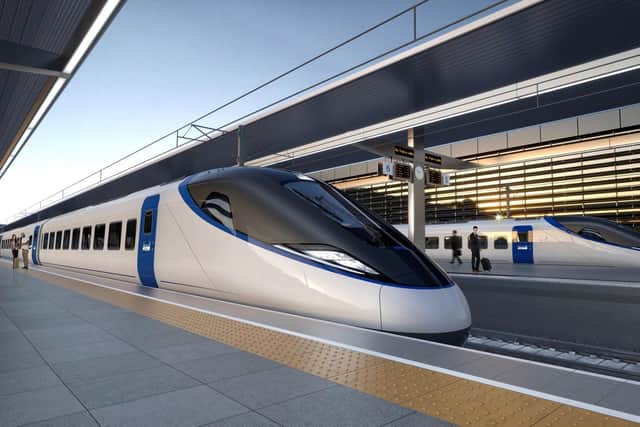 An early representation of what the HS2 trains could look like