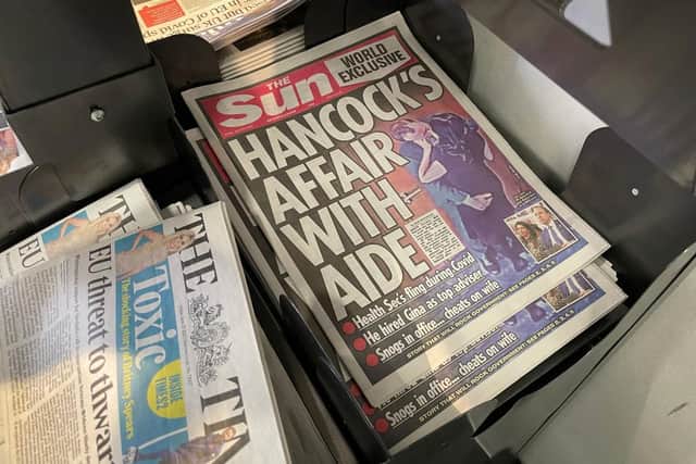The Sun got an exclusive on Matt Hancock's affair with his adviser Gina Coladangelo  (Photo by Dan Kitwood/Getty Images)