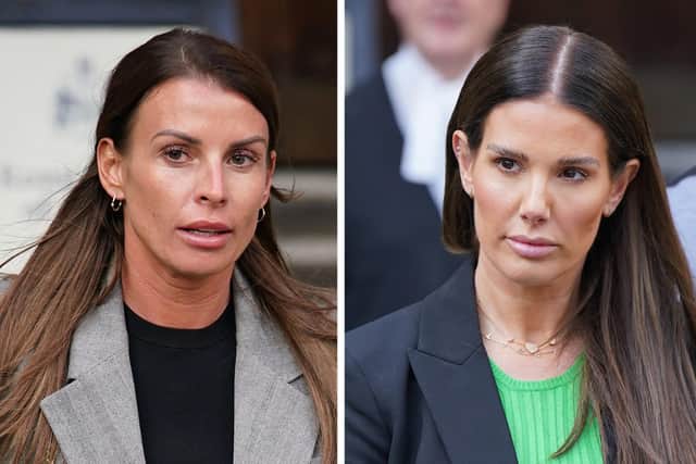 Undated file photos of Coleen Rooney (left) Rebekah Vardy who are due to find out who has won their High Court libel battle in the "Wagatha Christie" case. In a viral social media post in October 2019, Mrs Rooney, 36, said she had carried out a "sting operation" and accused Mrs Vardy, 40, of leaking "false stories" about her private life to the press. Issue date: Friday July 29, 2022.
