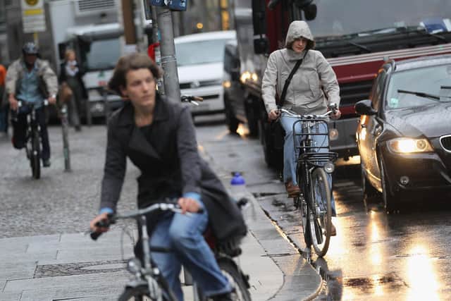 Cyclists need to obey the rules of the road, but they help reduce traffic congestion, air pollution and carbon emissions (Picture: Sean Gallup/Getty Images)