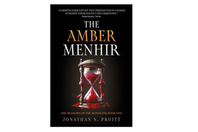 The Amber Menhir by Jonathan N. Pruitt is the first entry in The Shadows of the Monolith series of dark fantasy novels and set in an ancient magical institution which has become corrupted with bitter and deadly rivalries. Picture – supplied.