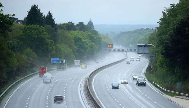 The M3 is among stretches of all lane running smart motorway, where emergency refuge areas have replaced the hard shoulder