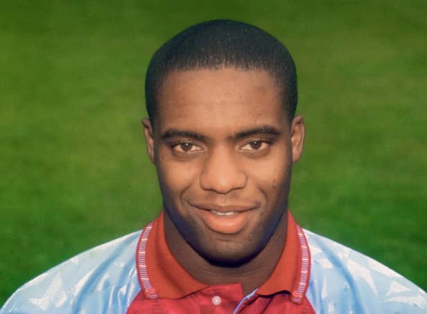 Former footballer Dalian Atkinson pictured in 1991 for Aston Villa (PA)