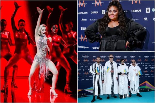 (Clockwise from top left) Eurovision 2021 entries for Cyprus, Malta and Ukraine were hoping to impress during semi-final 1 (Photos: Getty Images)