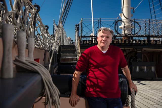 Ed Balls visits HMS Victory, Portsmouth in BBC One's Who Do You Think You Are?




**STRICTLY EMBARGOED NOT FOR PUBLICATION BEFORE 00:01 HRS ON TUESDAY 23RD NOVEMBER 2021** Ed Balls - (C) Wall to Wall Media Ltd - Photographer: Stephen Perry