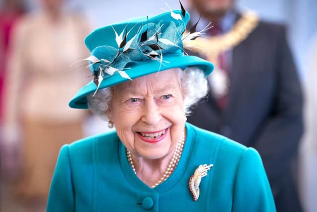 Queen Elizabeth II said it's been her "great pleasure" on behalf of a "grateful nation" to give the NHS a George's Cross award (Pool/AFP/Getty Images)