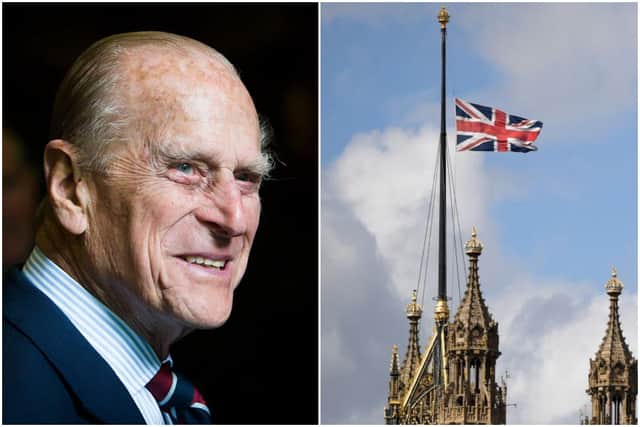 Flags are being flown at half mast as a mark of respect for the late Duke of Edinburgh (Photo: Danny Lawson/Chris Ratcliffe/Getty Images)