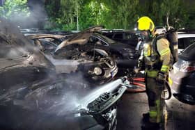 Crews attended a large number of vehicles on fire near Parkway Drive, Sheffield in the early hours of Wednesday morning.