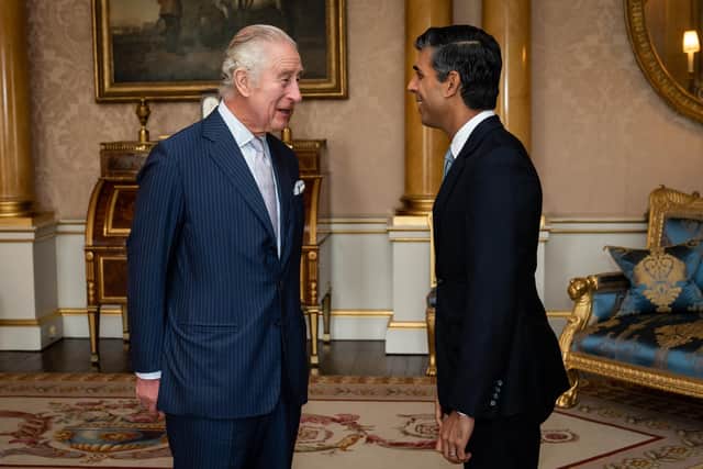 Rishi Sunak met King Charles III this morning to create a government 
