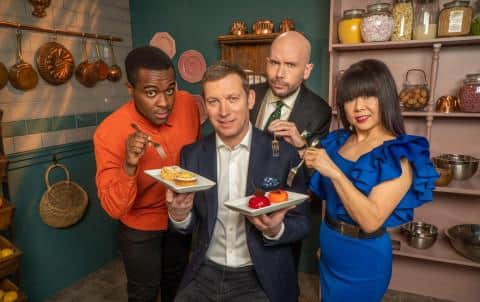 The judges and hosts have returned for a fourth series of the Channel 4 GBBO spin-off (Picture: Channel 4)