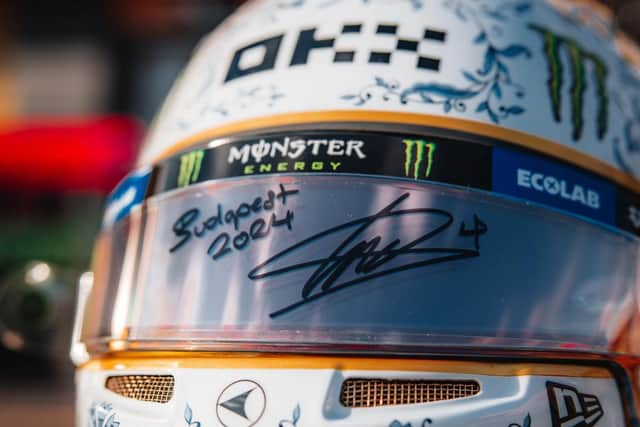 Lando Norris' 2024 Signed Hungarian Qualifying Helmet