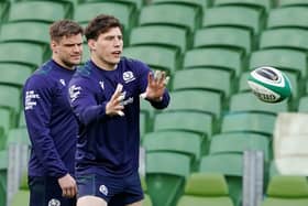 Scotland's Rory Darge during a training session at the Aviva Stadium in Dublin ahead of the Six Nations match against Ireland Picture: Brian Lawless/PA Wire
