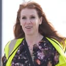 Labour Party deputy leader Angela Rayner during a visit to Perry Barr bus depot in Birmingham. Picture: Jacob King/PA Wire
