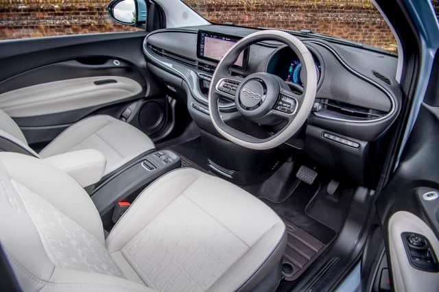 The new Fiat 500 interior is simple but stylish