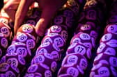 Illustration picture shows a secured suitcase holding the balls for the rehearsal for the draws of the EuroMillions lottery, in the city hall of Brugge (Bruges), Friday 03 December 2021. Euromillions leaves the well-secured studio in Paris for the first time, to commemorate the very first lottery draw that took place in 1441 on the Grote Markt in Brugge (Bruges). A jackpot of 130 million euros is provided for the draw.
BELGA PHOTO BENOIT DOPPAGNE (Photo by BENOIT DOPPAGNE/BELGA MAG/AFP via Getty Images)