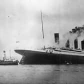 The White Star liner Titanic, which sank on its maiden voyage to America in 1912, seen here on trials in Belfast Lough. (Photo by Topical Press Agency/Getty Images)