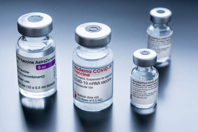 The Pfizer, Moderna and AstraZeneca Covid vaccines are all currently being administered in the UK, with more than 39 million people having now received their first dose (Photo: Shutterstock)