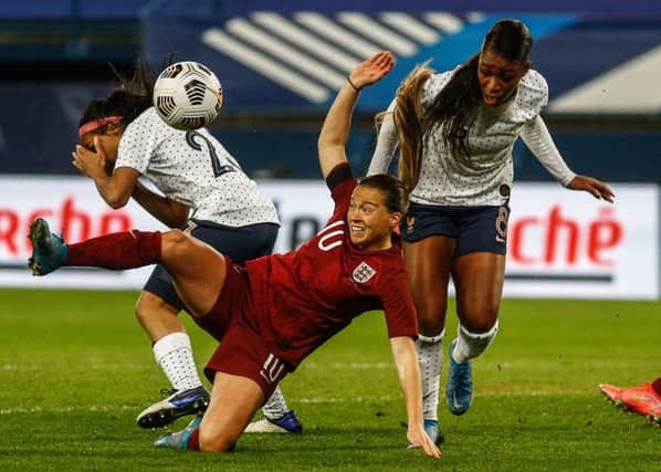 England forward Fran Kirby in action against France.