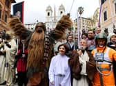 Star Wars fans dress up as characters from the saga on Star Wars Day 2019 (Photo: VINCENZO PINTO/AFP via Getty Images)