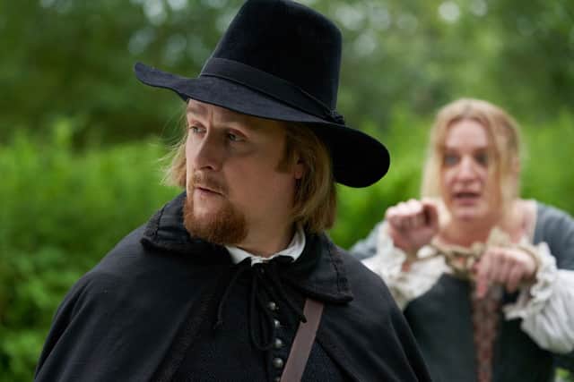 Tim Key and Daisy May Cooper in The Witchfinder