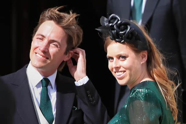 Princess Beatrice and her husband Edoardo Mapelli Mozzi are expecting a baby in the autumn, Buckingham Palace has announced (image: PA).